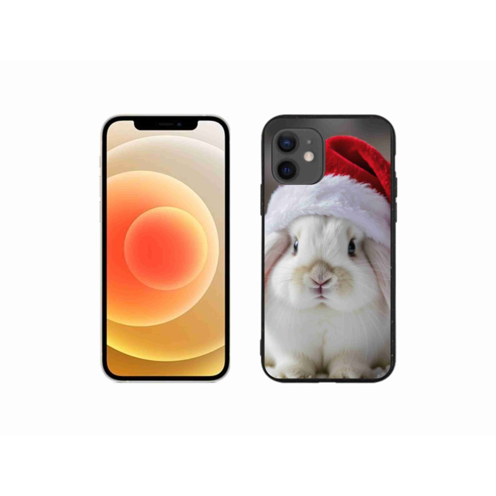 Gelový kryt mmCase na iPhone 12 Mini - vánoční králík