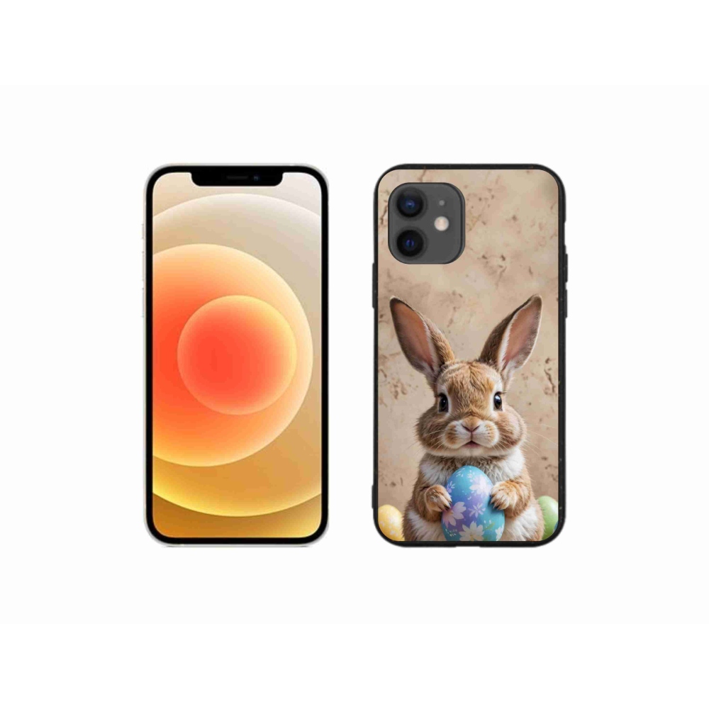Gelový kryt mmCase na iPhone 12 Mini - velikonoční králíček