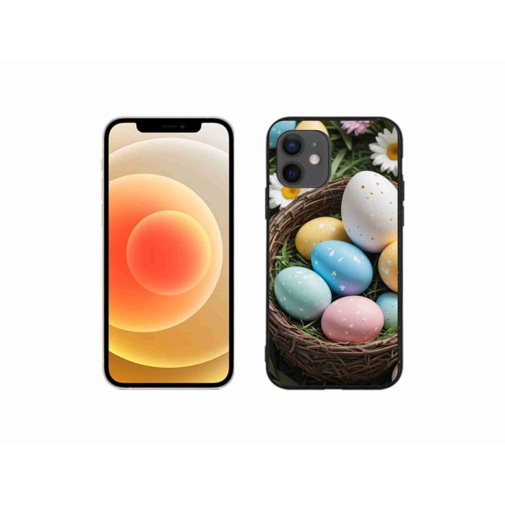 Gelový kryt mmCase na iPhone 12 Mini - velikonoční vajíčka 2