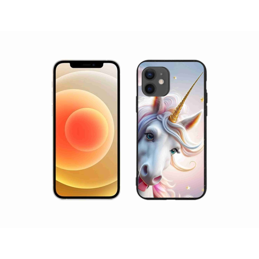 Gelový kryt mmCase na iPhone 12 Mini - veselý jednorožec