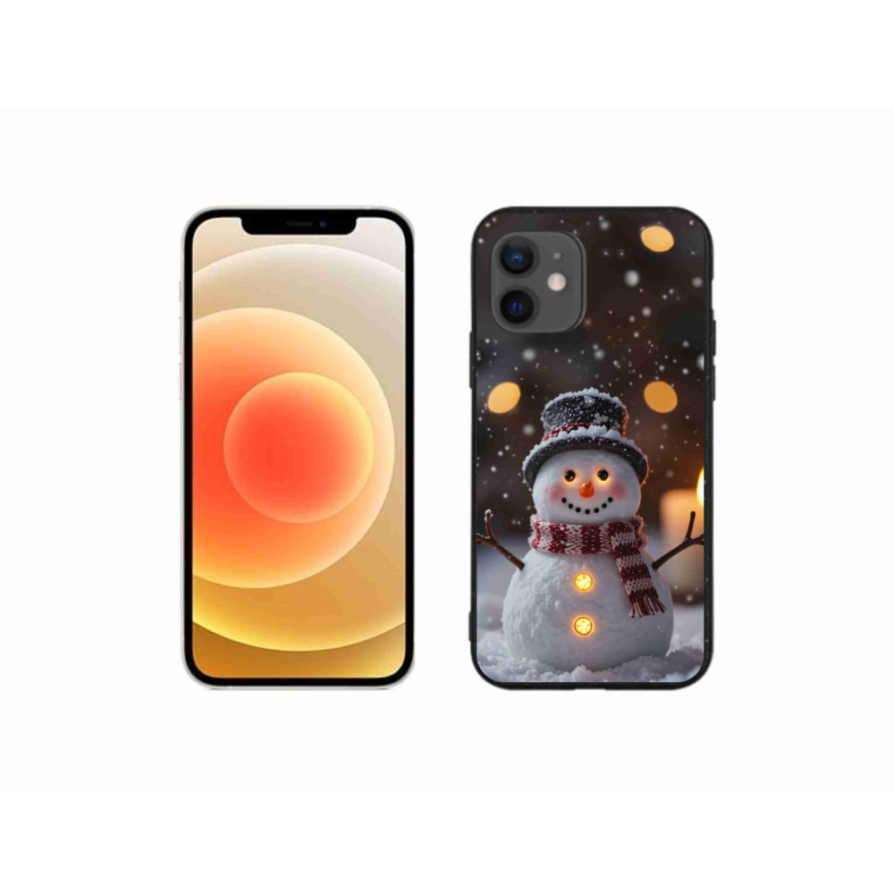 Gelový kryt mmCase na iPhone 12 Mini - veselý sněhulák