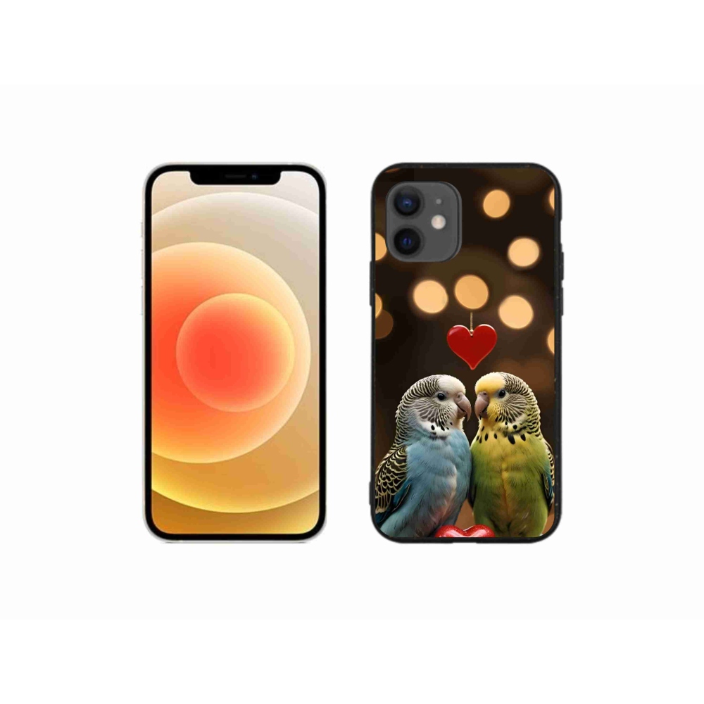 Gelový kryt mmCase na iPhone 12 Mini - zamilovaní papoušci