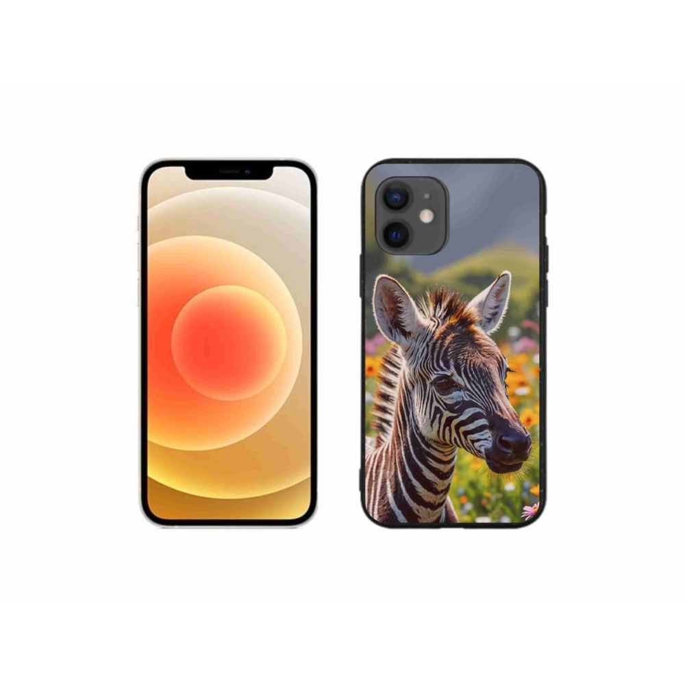 Gelový kryt mmCase na iPhone 12 Mini - zebra na louce