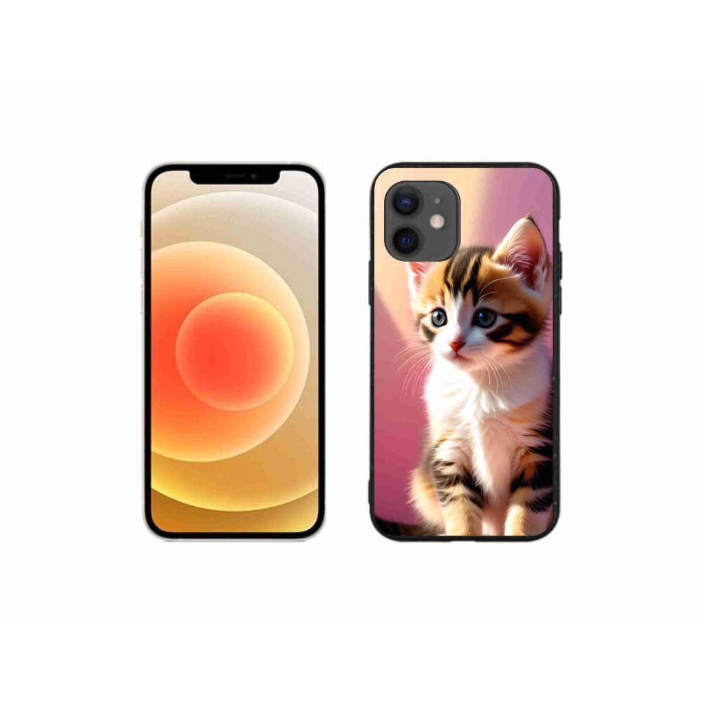 Gelový kryt mmCase na iPhone 12 Mini - zvědavé kotě 2