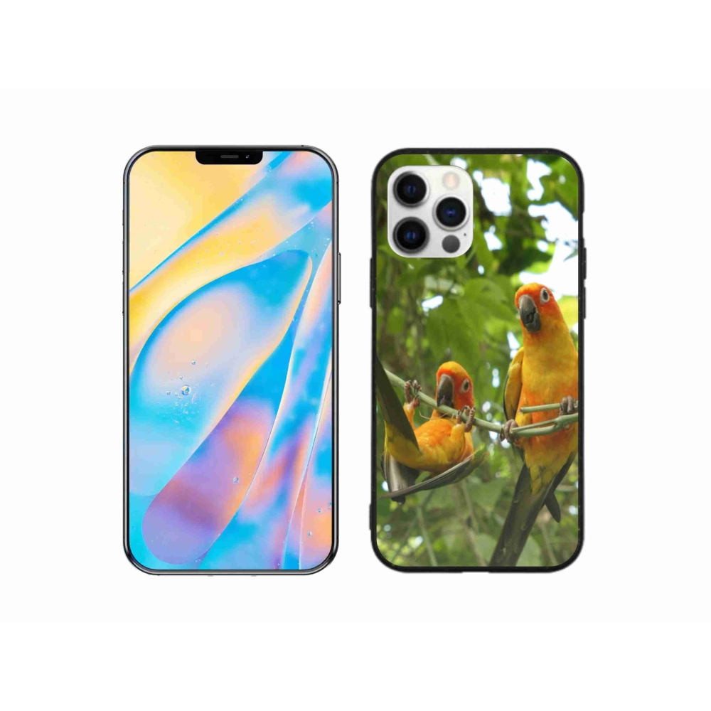 Gelový kryt mmCase na iPhone 12 - papoušci aratingy