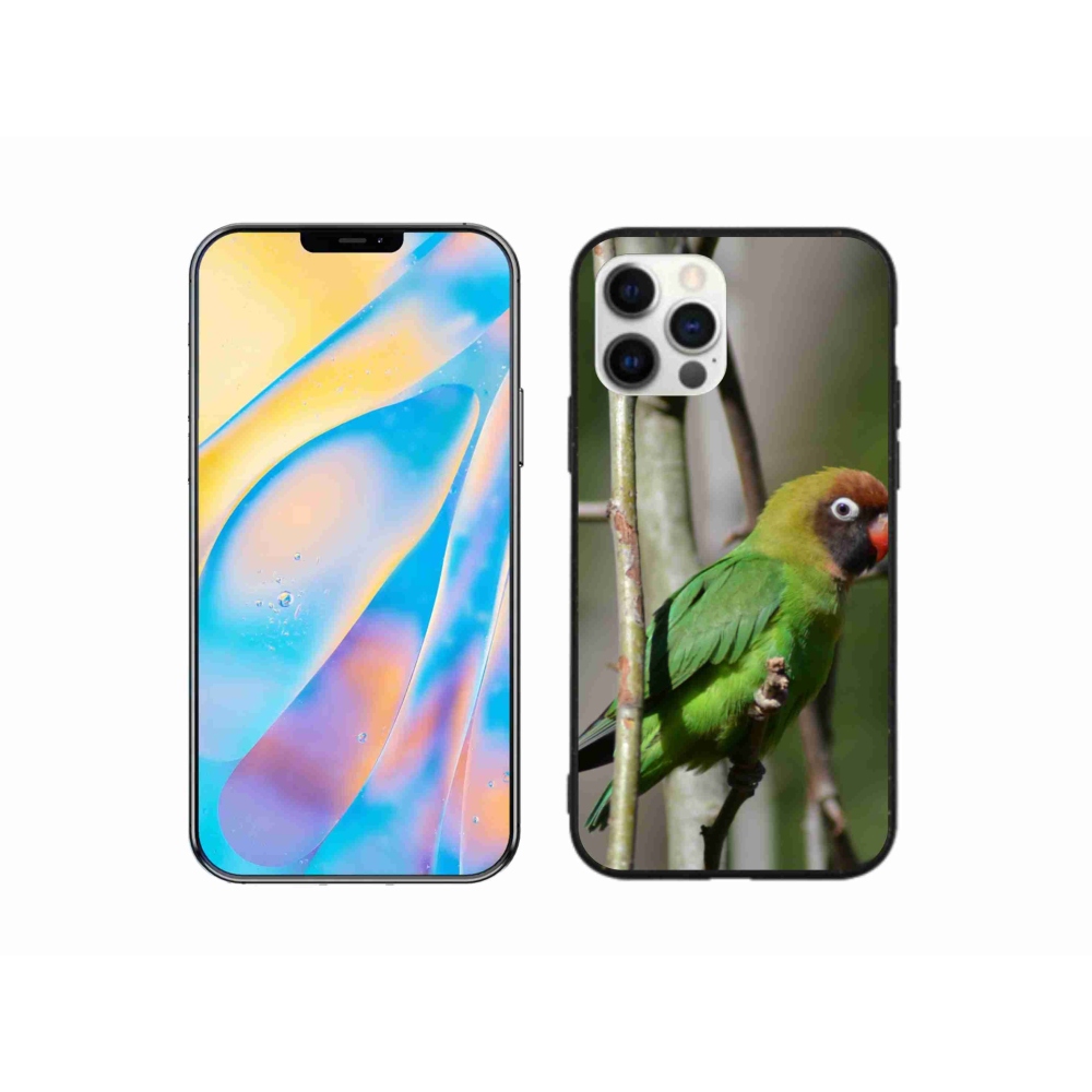 Gelový kryt mmCase na iPhone 12 - papoušek agapornis