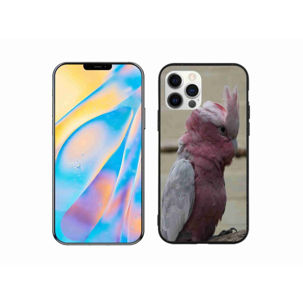 Gelový kryt mmCase na iPhone 12 - papoušek kakadu růžový