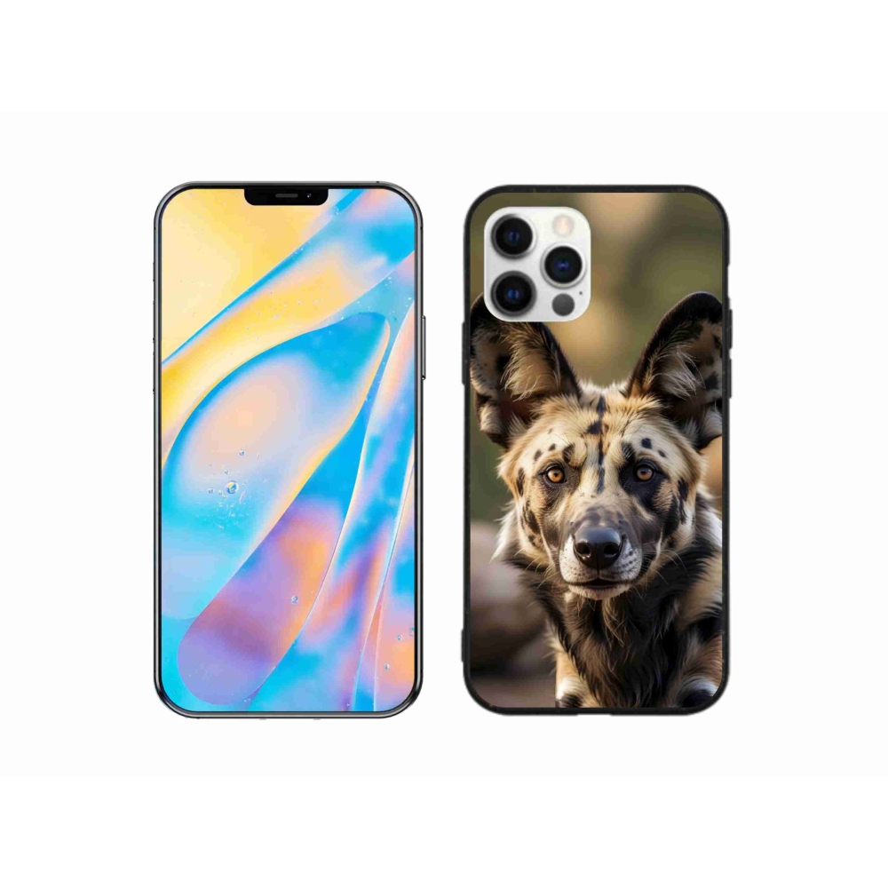 Gelový kryt mmCase na iPhone 12 Pro - africký divoký pes