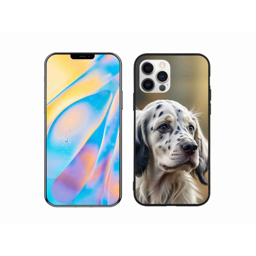 Gelový kryt mmCase na iPhone 12 Pro - anglický setr