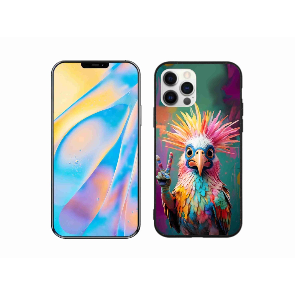 Gelový kryt mmCase na iPhone 12 Pro - barevný rebel