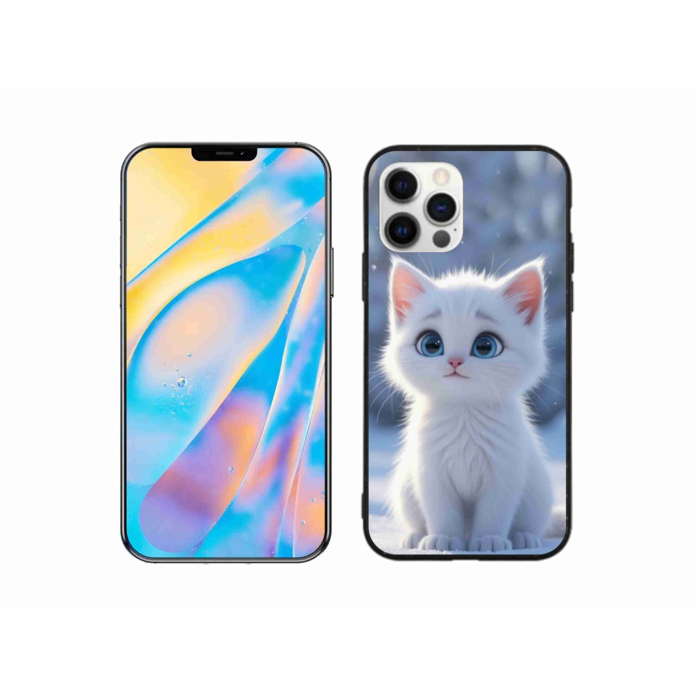 Gelový kryt mmCase na iPhone 12 Pro - bílé kotě 3