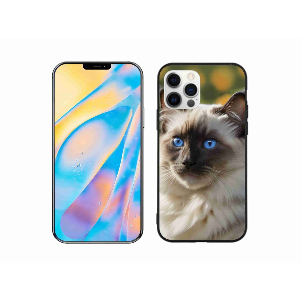 Gelový kryt mmCase na iPhone 12 Pro - bílý ragdoll
