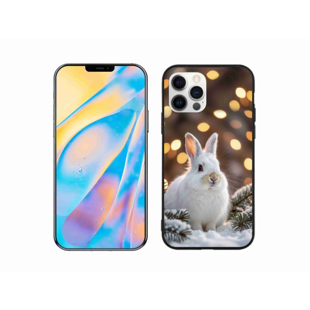 Gelový kryt mmCase na iPhone 12 Pro - bílý zajíc