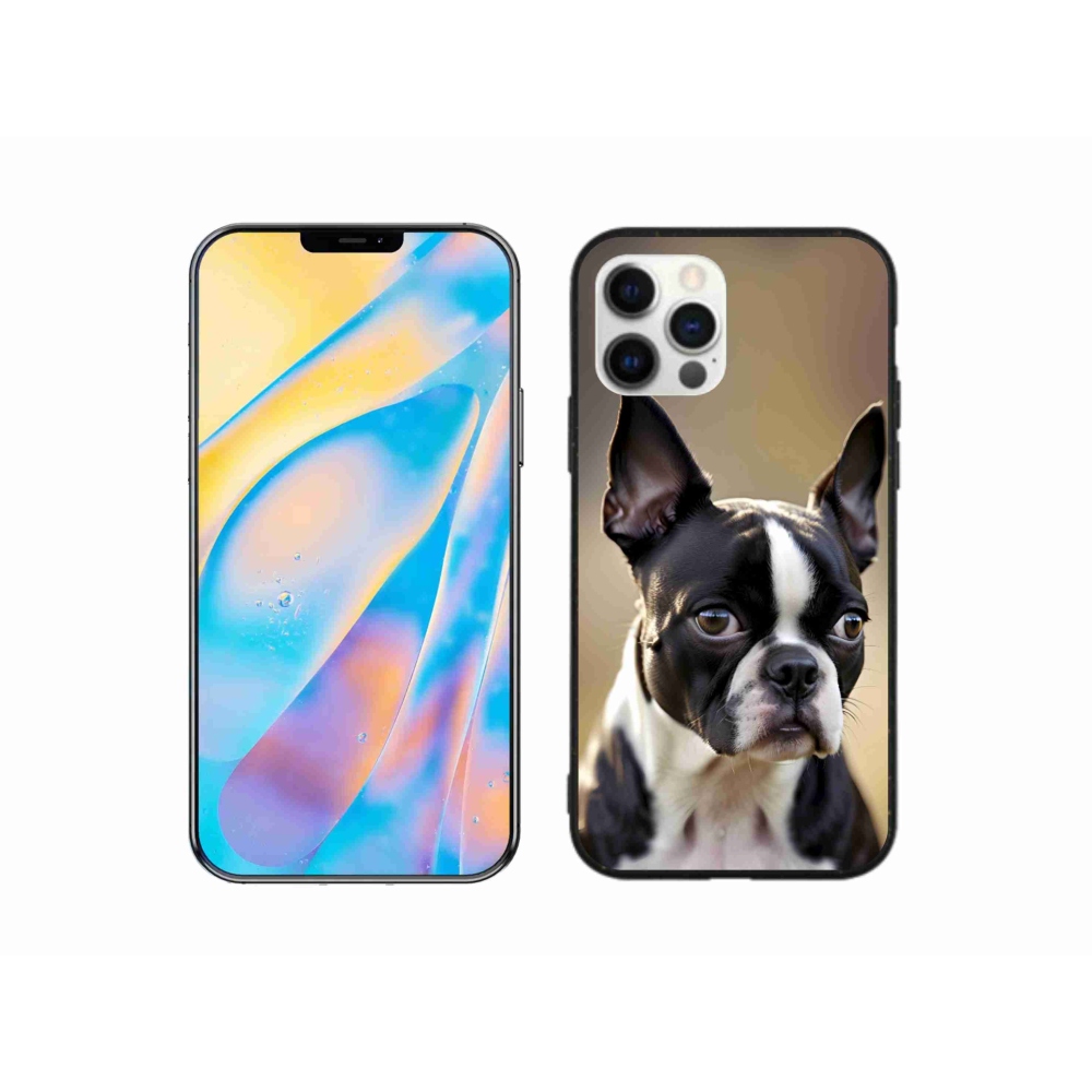 Gelový kryt mmCase na iPhone 12 Pro - bostonský teriér
