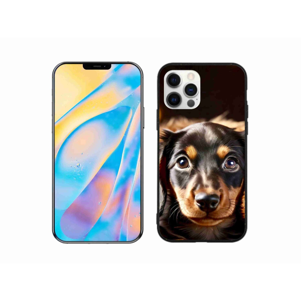 Gelový kryt mmCase na iPhone 12 Pro - jezevčík