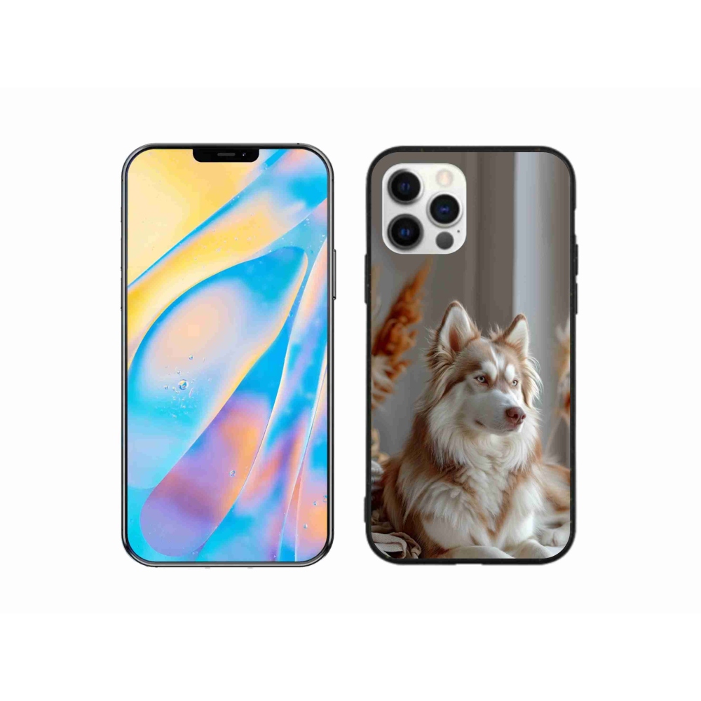 Gelový kryt mmCase na iPhone 12 Pro - klidný sibiřský husky