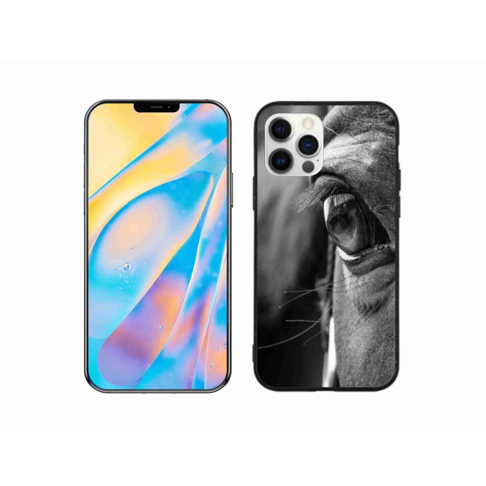 Gelový kryt mmCase na iPhone 12 Pro - koňský pohled