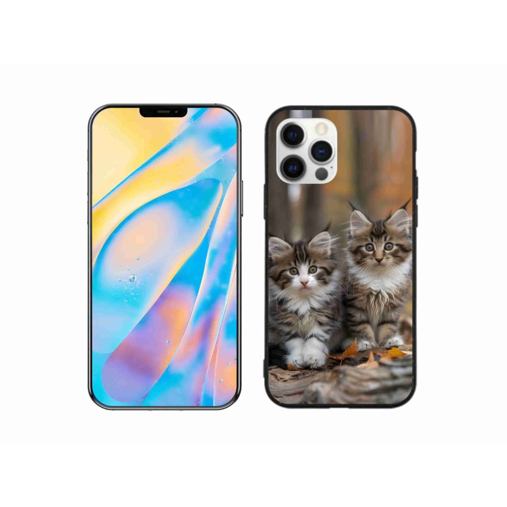Gelový kryt mmCase na iPhone 12 Pro - kočičí duo 3