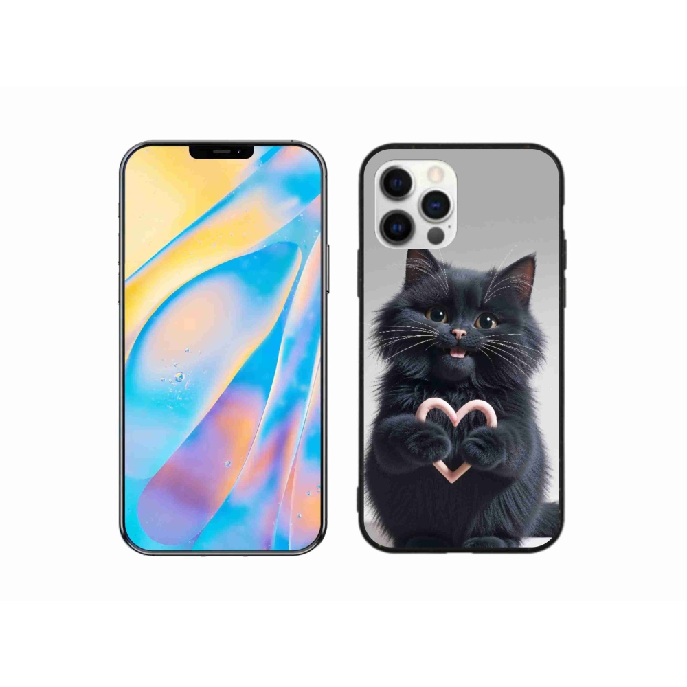 Gelový kryt mmCase na iPhone 12 Pro - kočičí láska 3