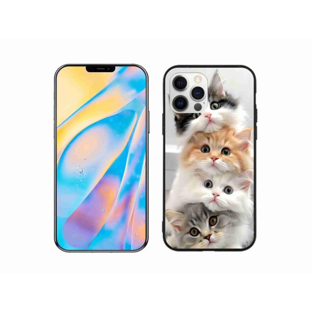 Gelový kryt mmCase na iPhone 12 Pro - kočičí parta