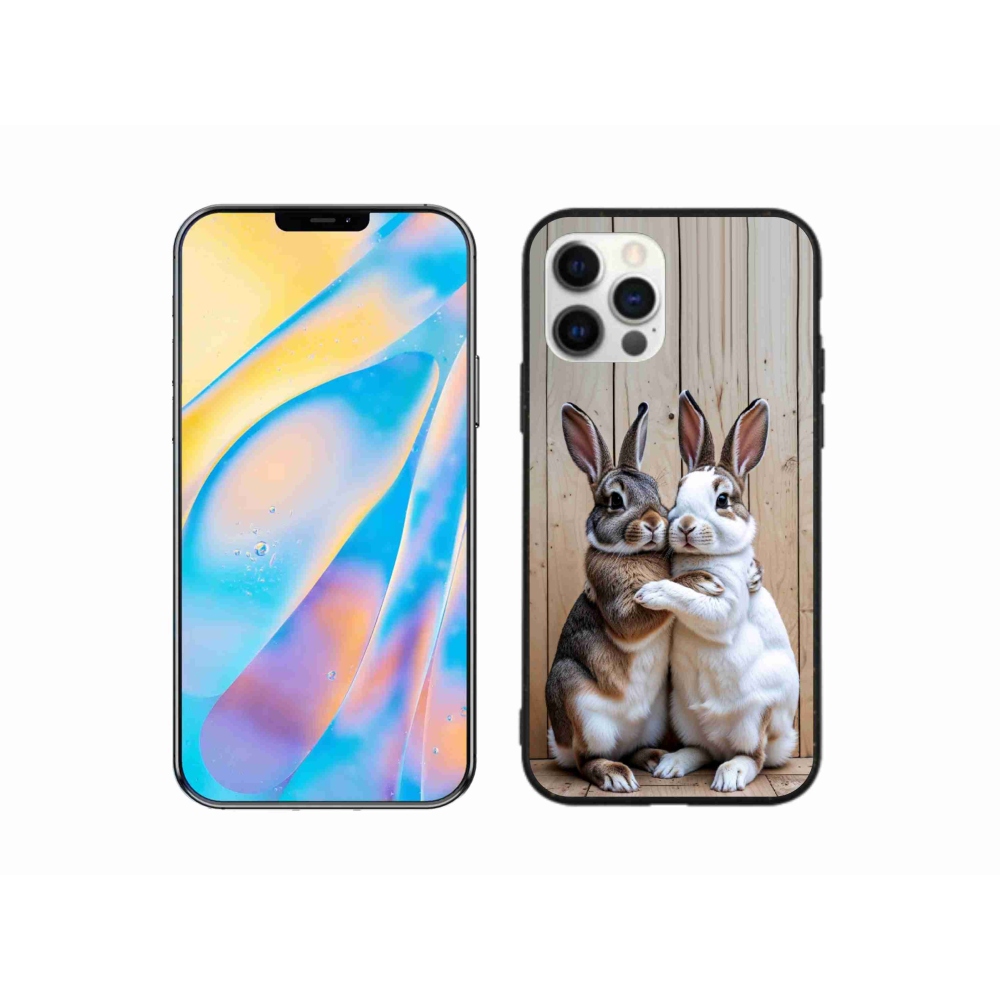 Gelový kryt mmCase na iPhone 12 Pro - králičí pár