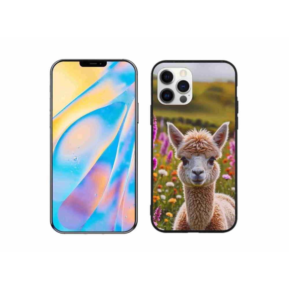 Gelový kryt mmCase na iPhone 12 Pro - lama na louce
