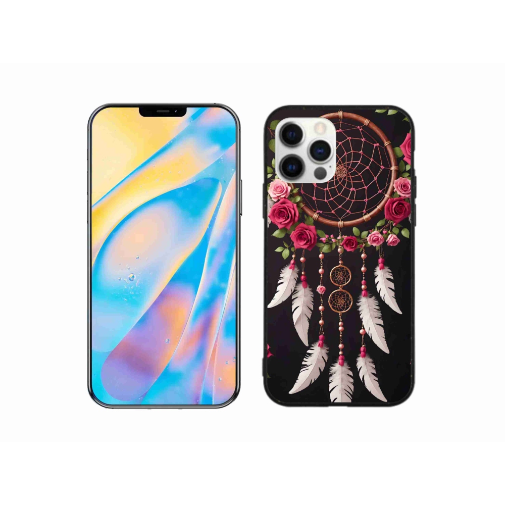 Gelový kryt mmCase na iPhone 12 Pro - lapač snů s růžemi