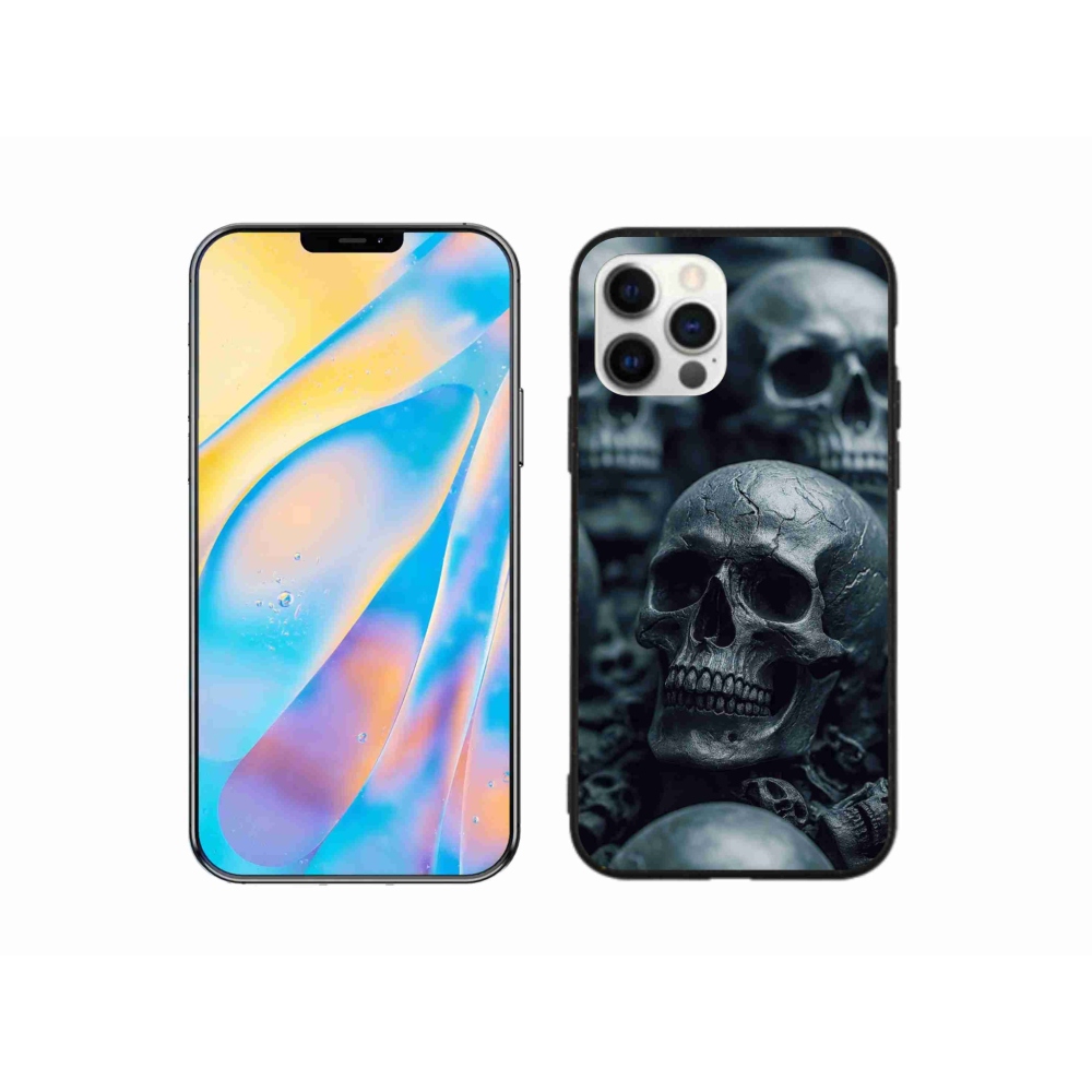 Gelový kryt mmCase na iPhone 12 Pro - lebka 2