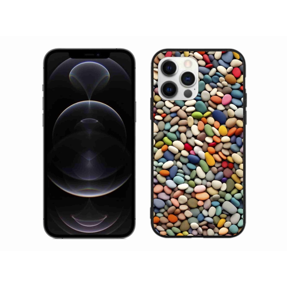 Gelový kryt mmCase na iPhone 12 Pro Max - barevné kamínky 2