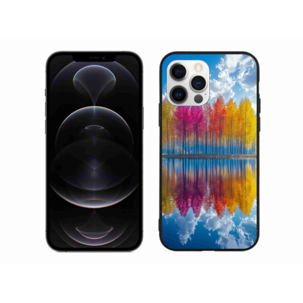 Gelový kryt mmCase na iPhone 12 Pro Max - barevné stromy