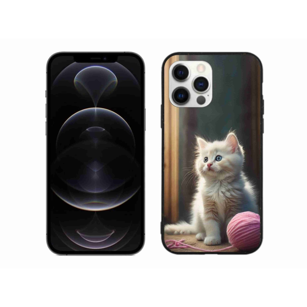 Gelový kryt mmCase na iPhone 12 Pro Max - bílé kotě 2