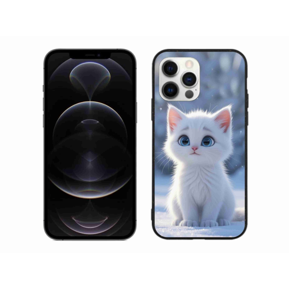 Gelový kryt mmCase na iPhone 12 Pro Max - bílé kotě 3