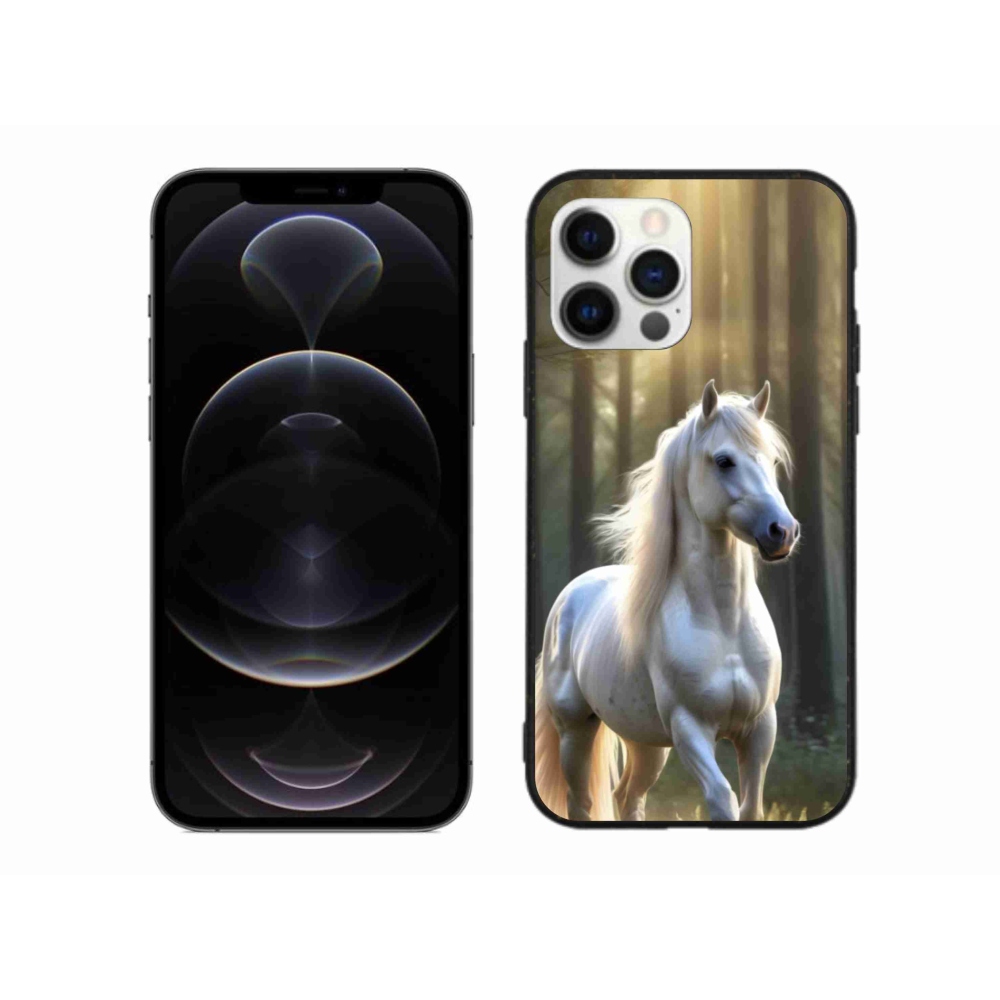 Gelový kryt mmCase na iPhone 12 Pro Max - bílý kůň 3