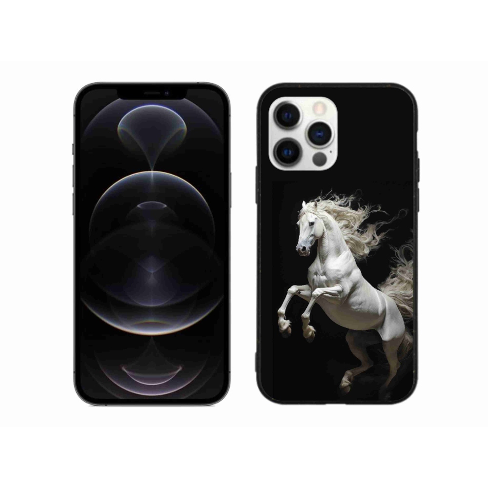 Gelový kryt mmCase na iPhone 12 Pro Max - bílý kůň 4