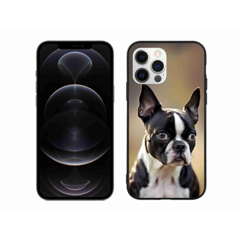 Gelový kryt mmCase na iPhone 12 Pro Max - bostonský teriér