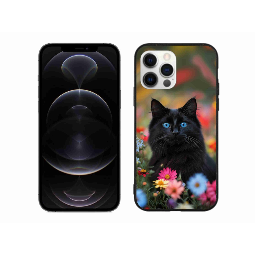 Gelový kryt mmCase na iPhone 12 Pro Max - černé kotě 4