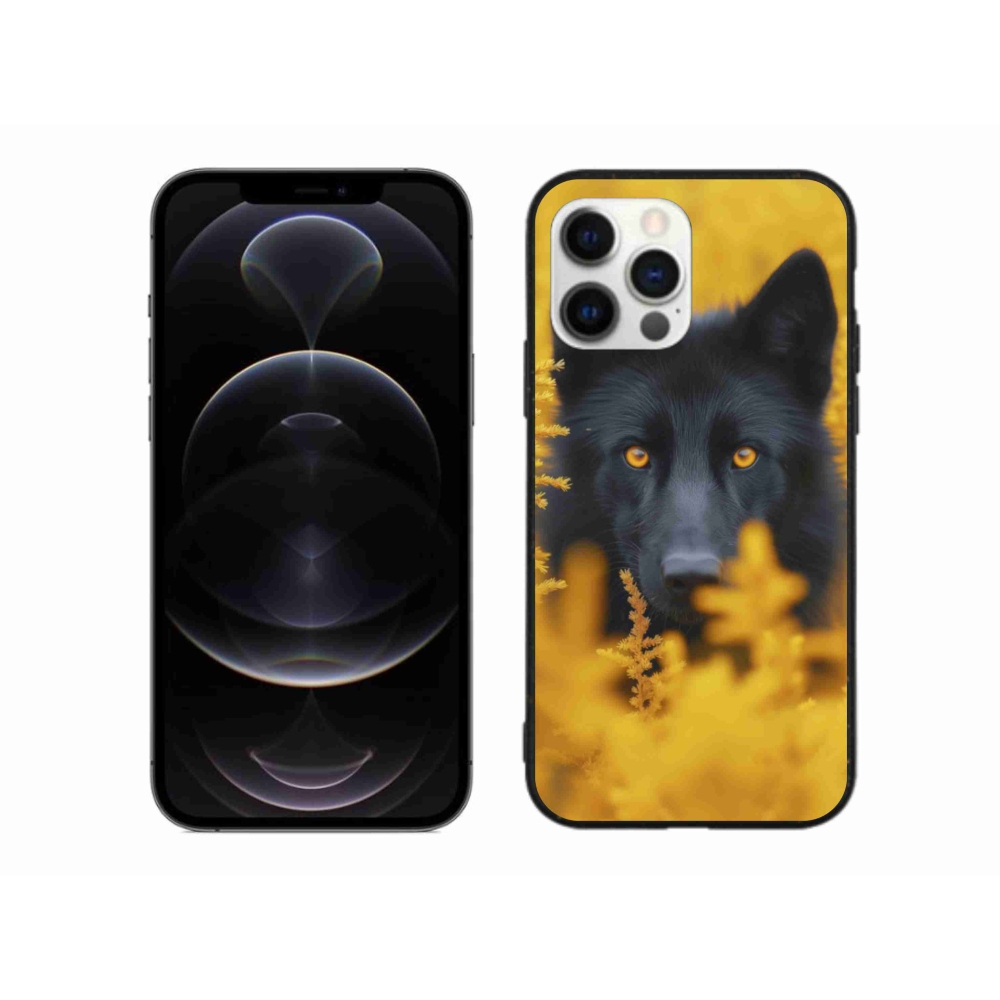Gelový kryt mmCase na iPhone 12 Pro Max - černý vlk 2