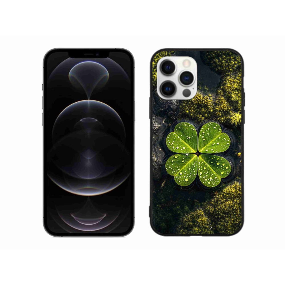 Gelový kryt mmCase na iPhone 12 Pro Max - čtyřlístek