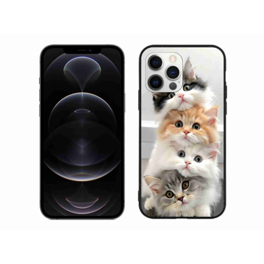 Gelový kryt mmCase na iPhone 12 Pro Max - kočičí parta