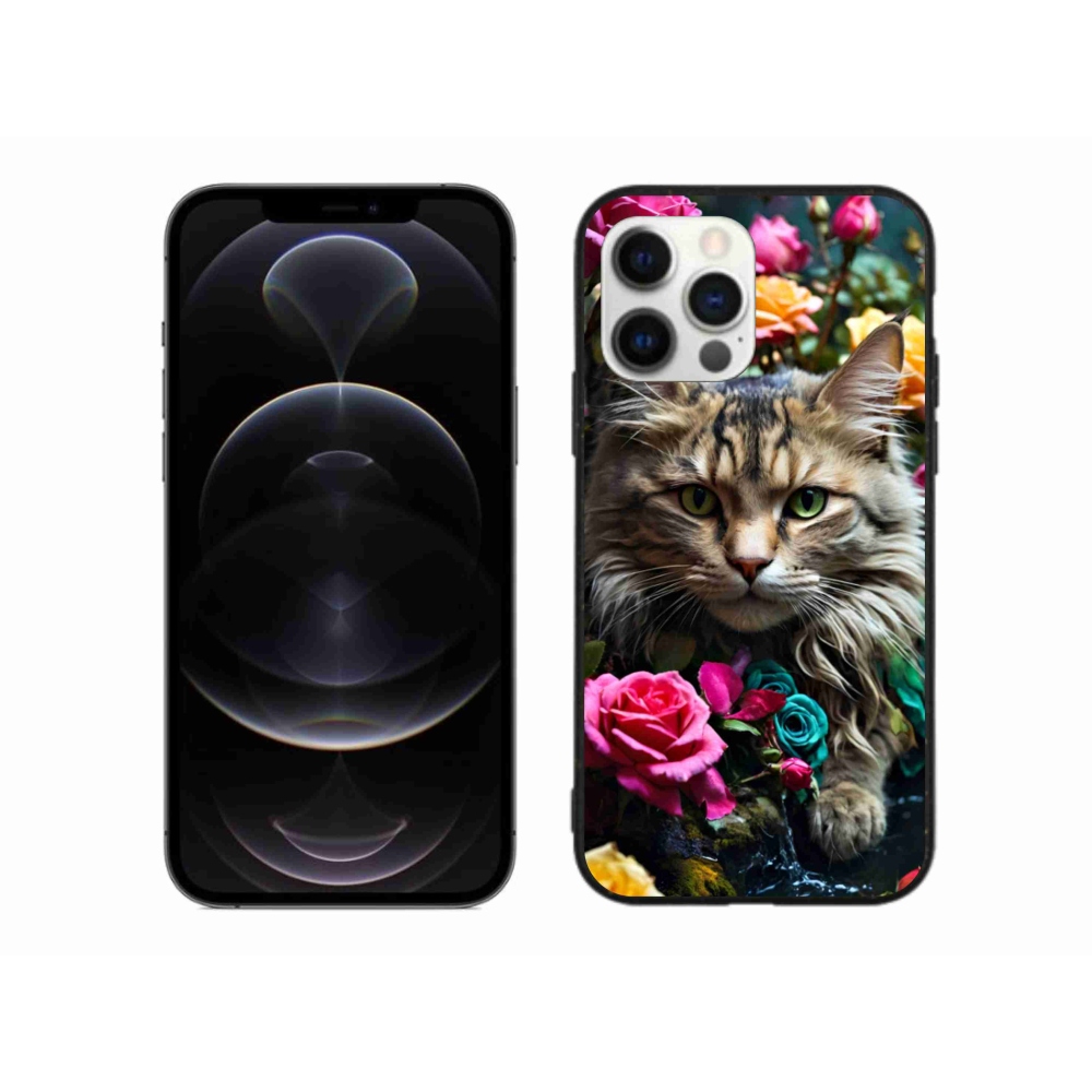 Gelový kryt mmCase na iPhone 12 Pro Max - kočíčí pohled 2