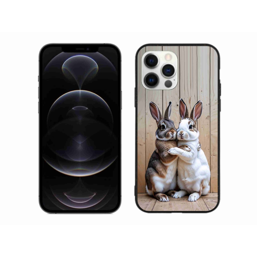 Gelový kryt mmCase na iPhone 12 Pro Max - králičí pár