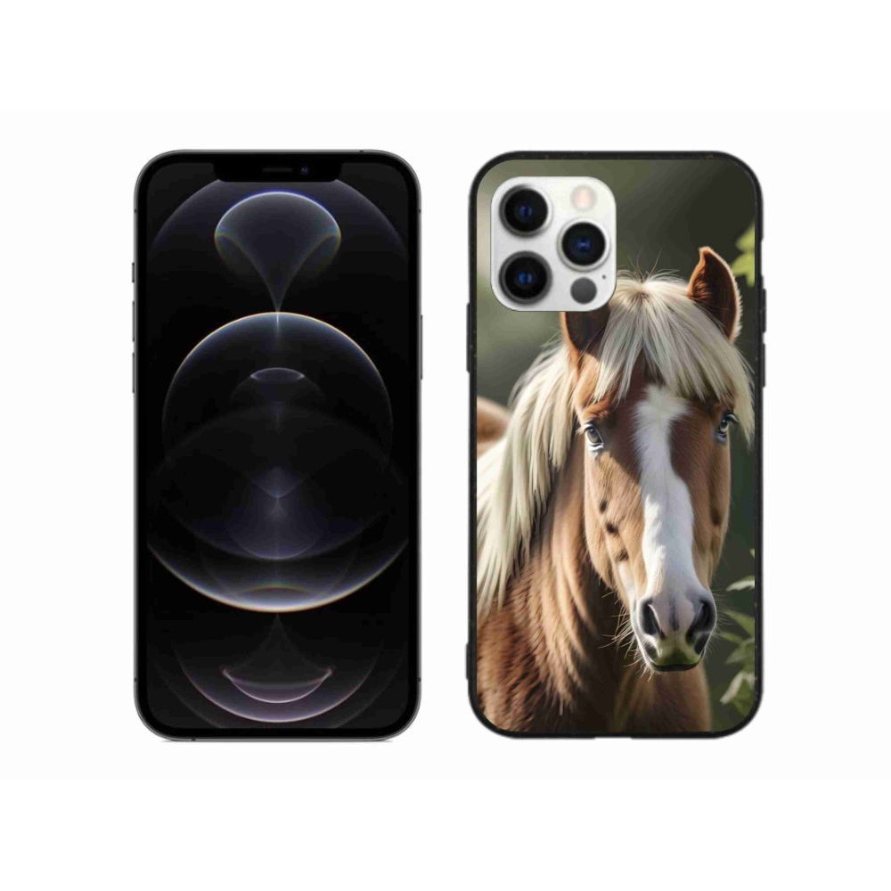Gelový kryt mmCase na iPhone 12 Pro Max - kůň se světlou hřívou