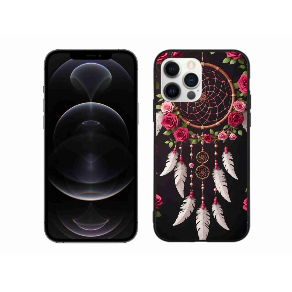 Gelový kryt mmCase na iPhone 12 Pro Max - lapač snů s růžemi