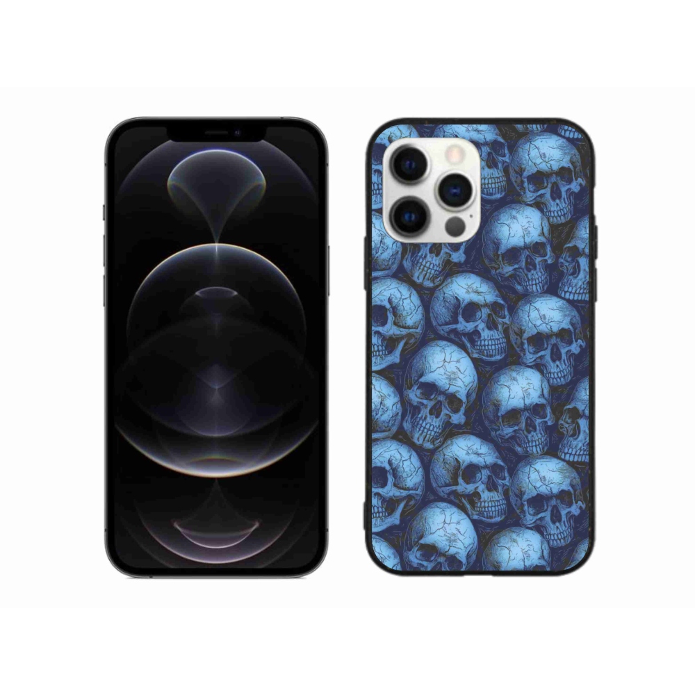 Gelový kryt mmCase na iPhone 12 Pro Max - lebky