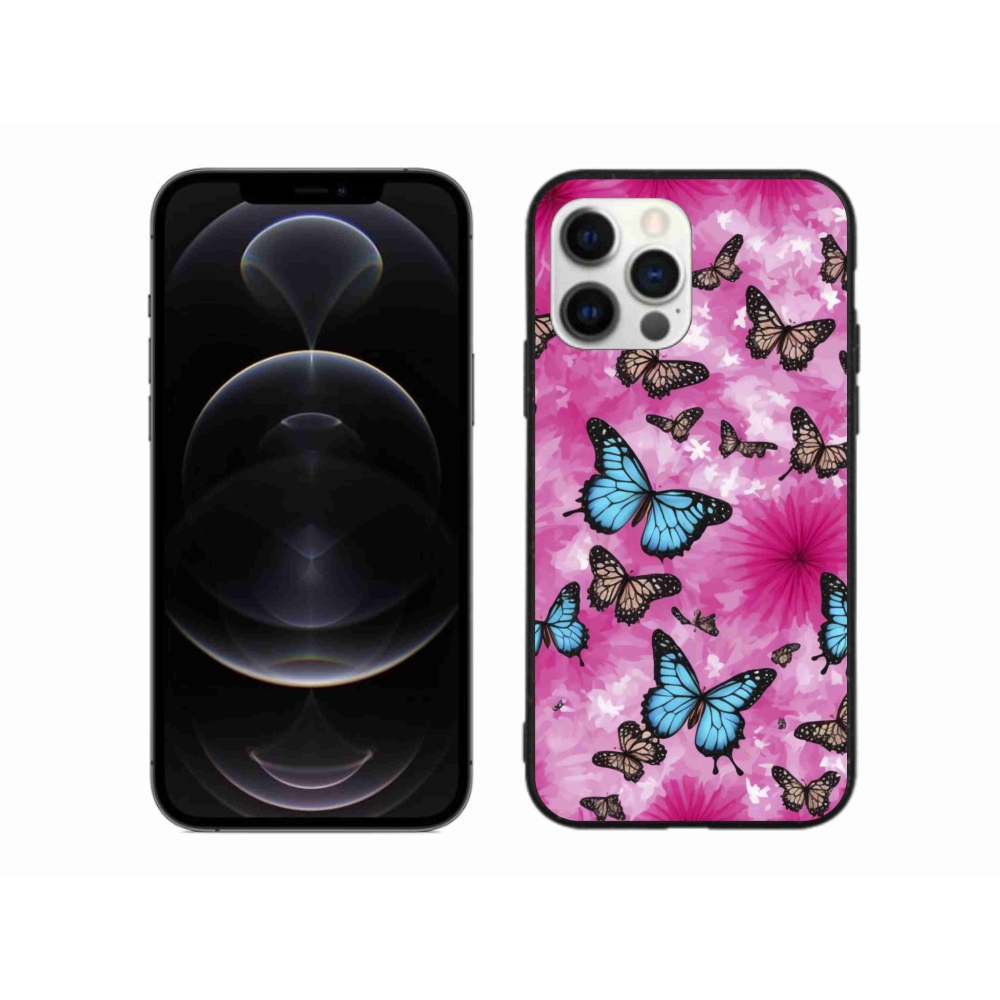 Gelový kryt mmCase na iPhone 12 Pro Max - motýlí zahrada