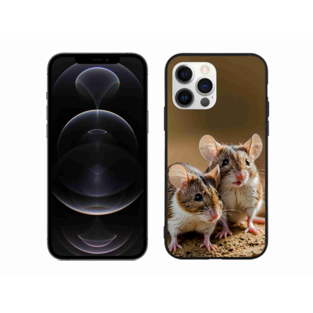 Gelový kryt mmCase na iPhone 12 Pro Max - myší duo