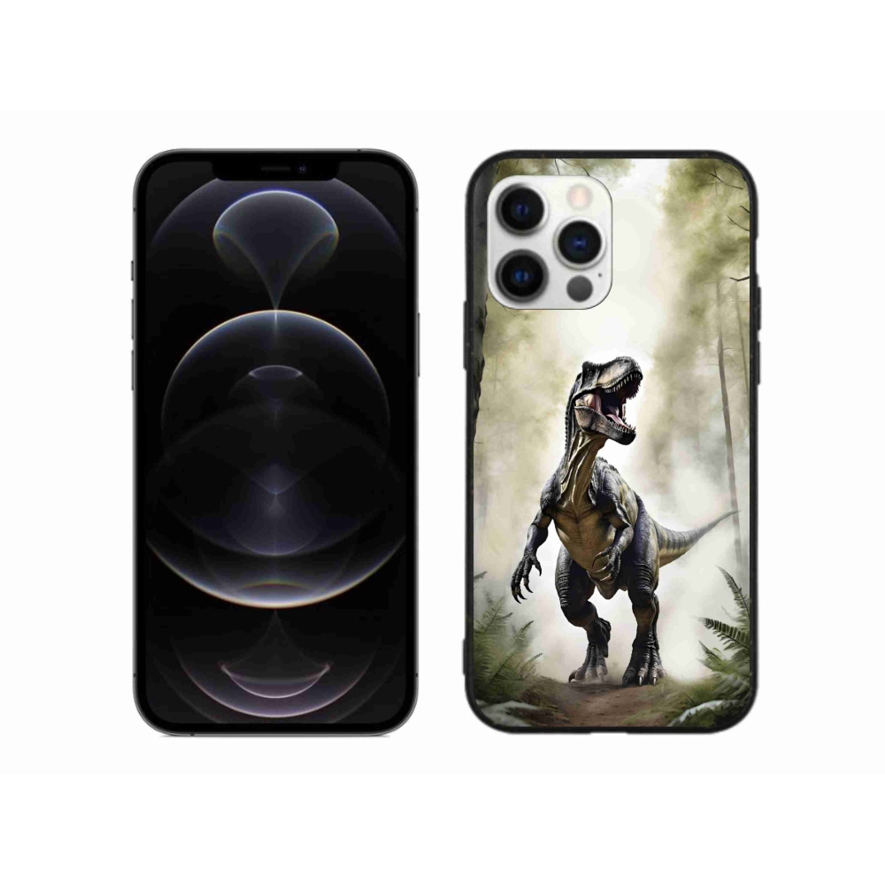 Gelový kryt mmCase na iPhone 12 Pro Max - naštvaný T-Rex