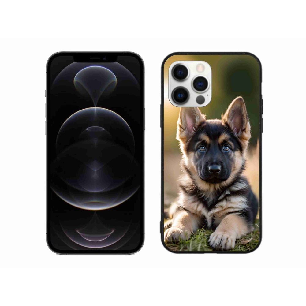 Gelový kryt mmCase na iPhone 12 Pro Max - německý ovčák v přírodě