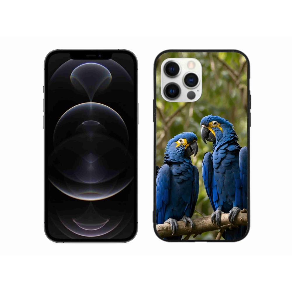 Gelový kryt mmCase na iPhone 12 Pro Max - papouščí duo