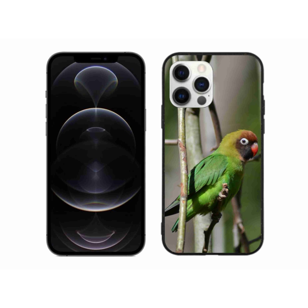 Gelový kryt mmCase na iPhone 12 Pro Max - papoušek agapornis